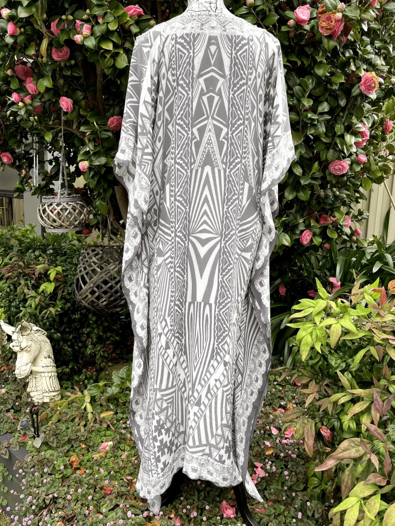 Agnes grey long Kaftan